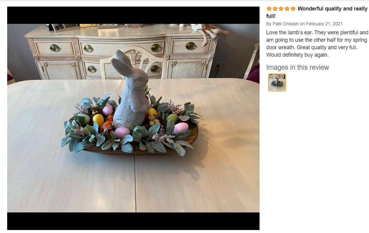 Realistic Flocked Artificial Lamb's Ear