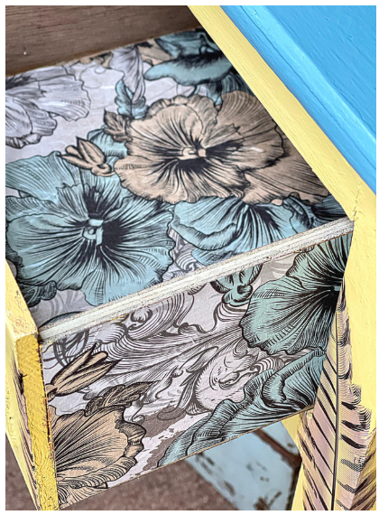 Blue and Yellow Floral - Rice Decoupage Paper