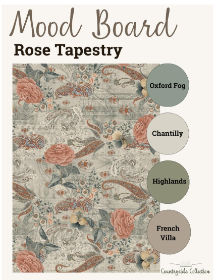 Rose Tapestry - A2 Rice Decoupage Paper