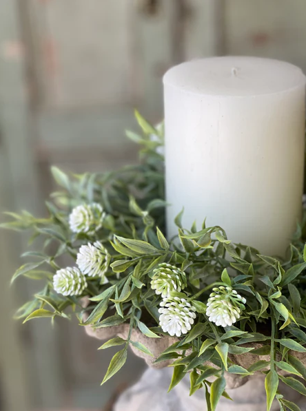 Thimble Buds Candle Ring | 10" | Cream