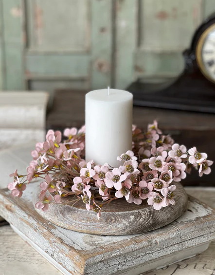 Timeless Blooms Candle Ring | 10" | Blush