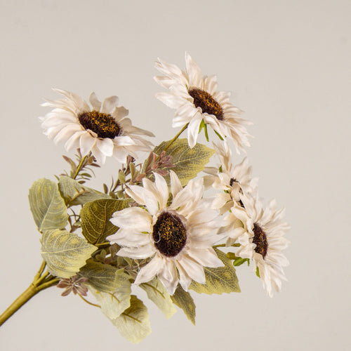 17" CREAM SUNFLOWER BUSH