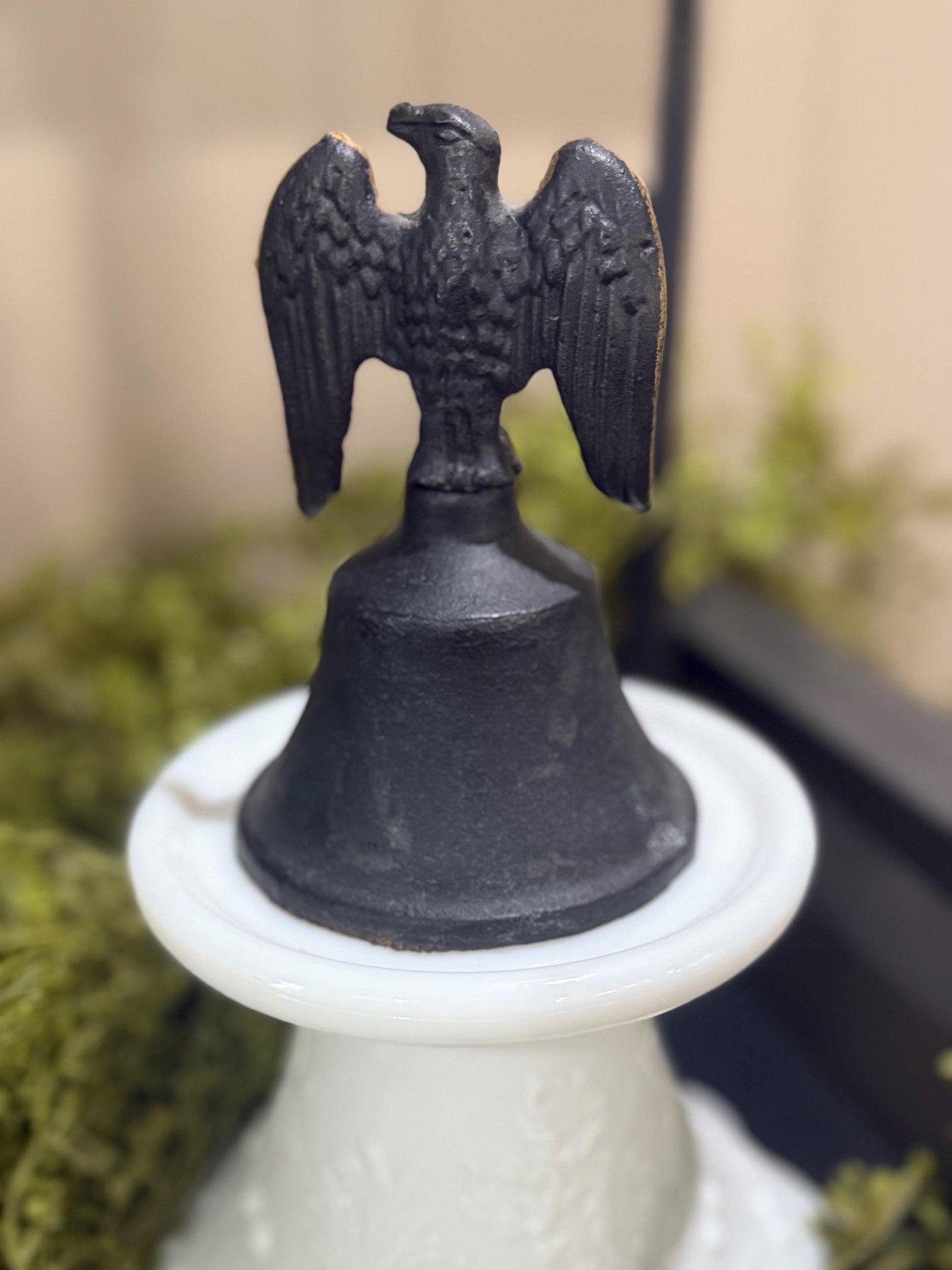 Vintage cast iron eagle bell