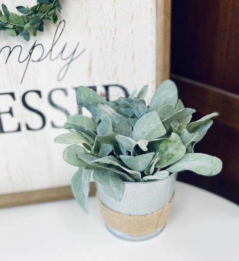Realistic Flocked Artificial Lamb's Ear