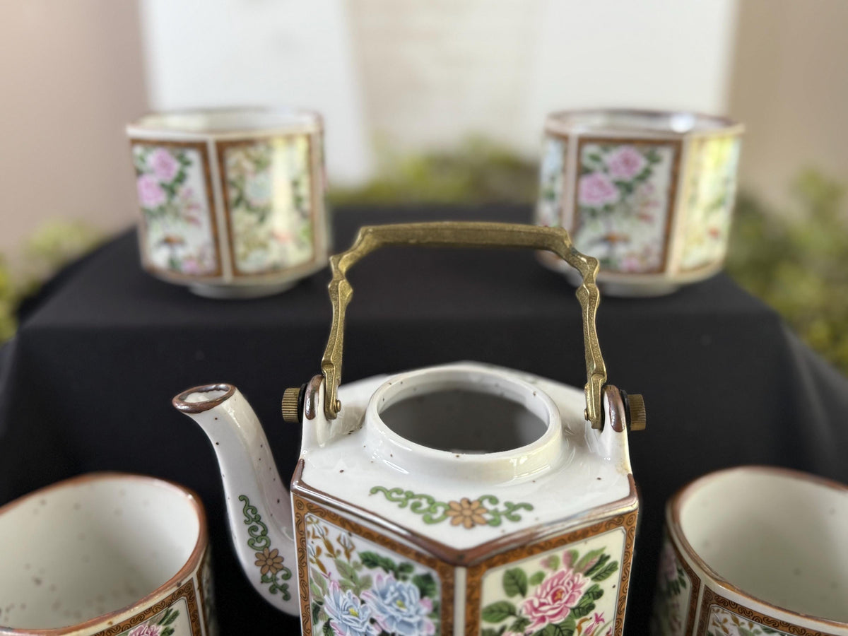 Japanese Andrea by Sadek hexagon teapot and 4 cups
