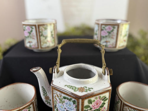Japanese Andrea by Sadek hexagon teapot and 4 cups