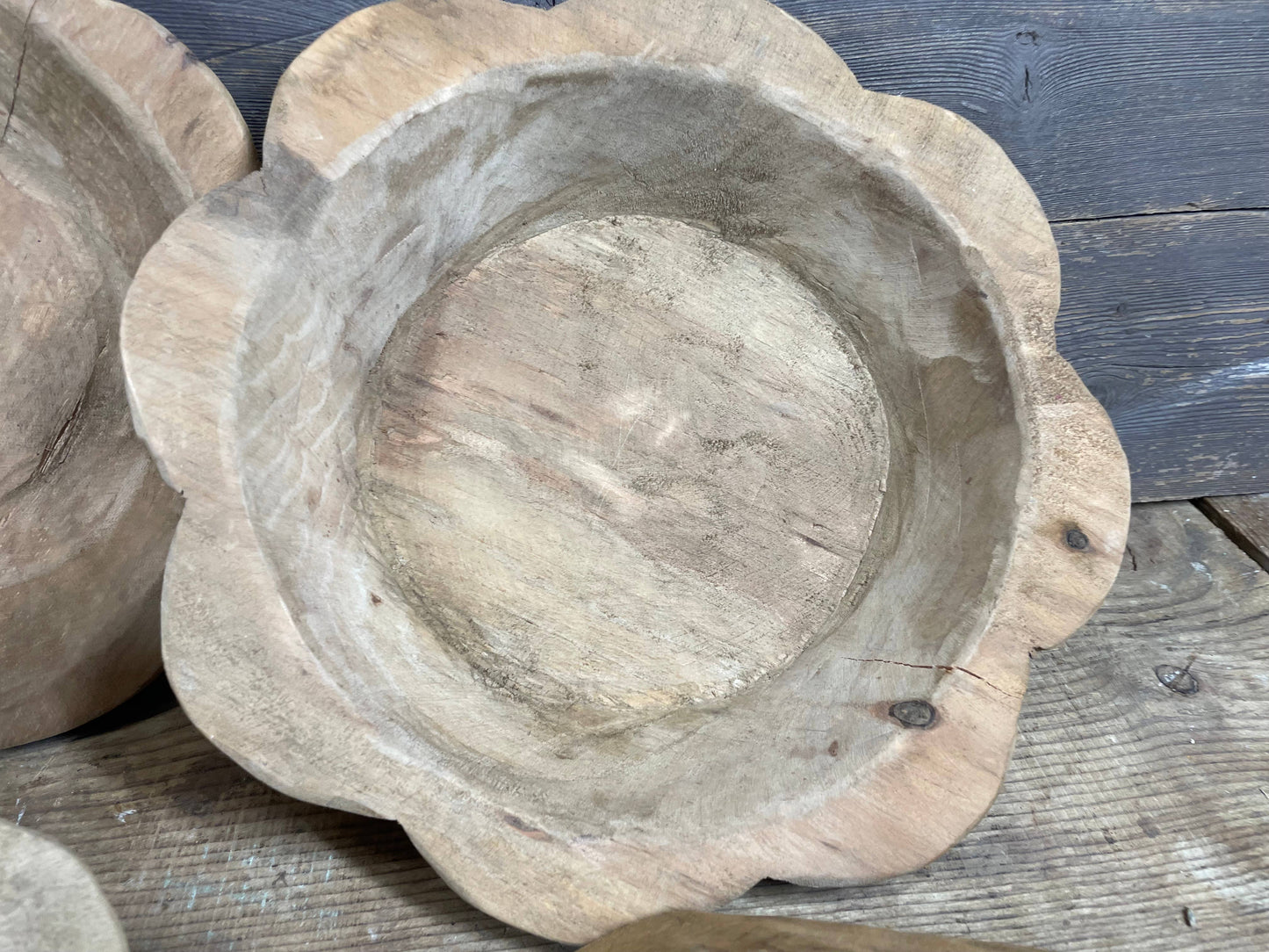 Handcrafted Small Flower Dough Bowl