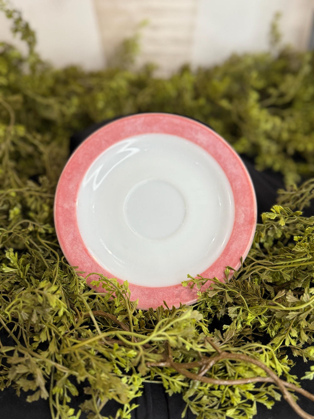 Vintage Pyrex Flamingo Pink saucers 6.25”