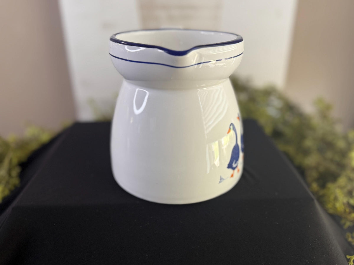 Vintage Rosenthal Netter white & blue geese large pitcher