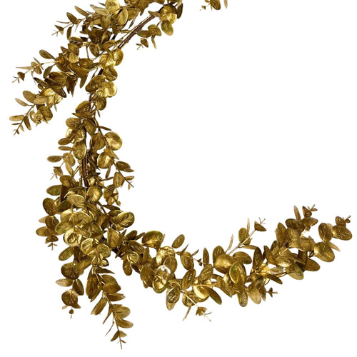 Metallic Gold Eucalyptus Garland 52"