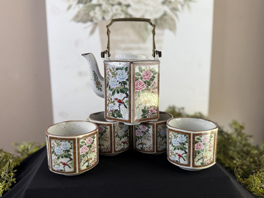 Japanese Andrea by Sadek hexagon teapot and 4 cups