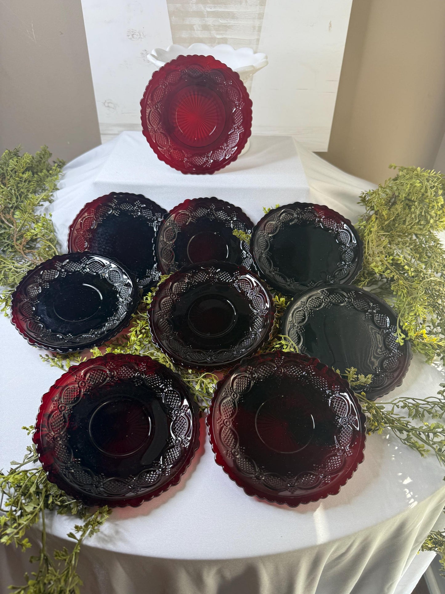Avon Cape Cod 1876 Ruby Red 6” plate