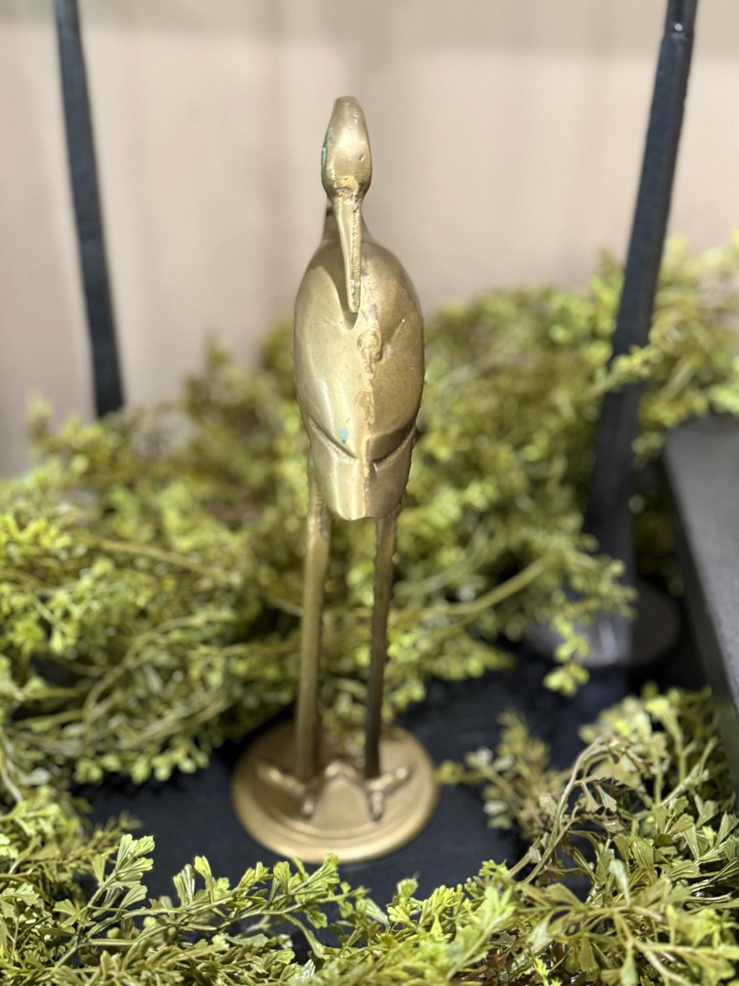 Solid brass herring crane 10” tall