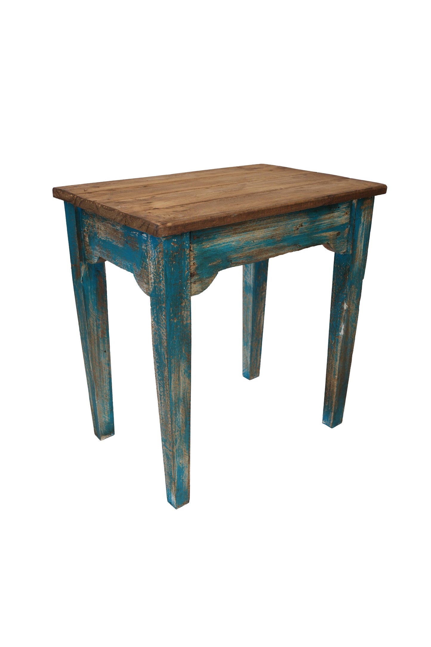 Tobin Farmhouse Display Table: Turquoise