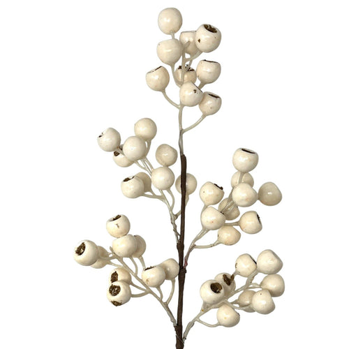 Grand Pod Berry Spray 24" - Ivory
