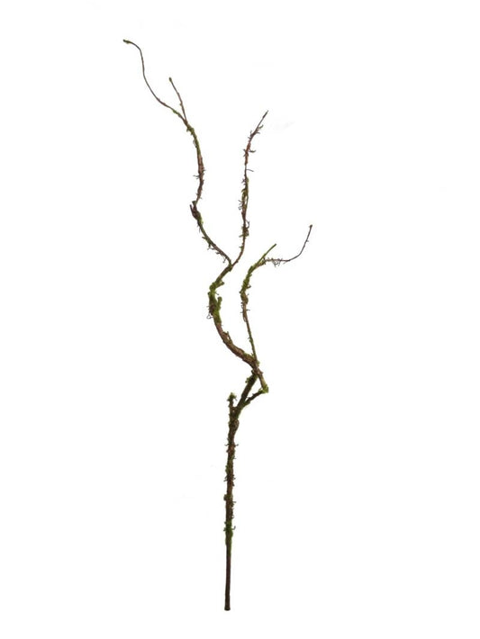 36" Twig Spray With Moss - Realistic Faux Decorative Branch