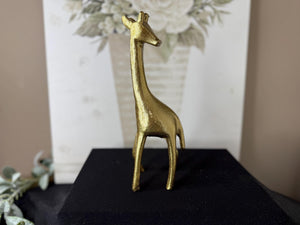 Brass MCM Giraffe Cast Figure Sculpture 9" tall