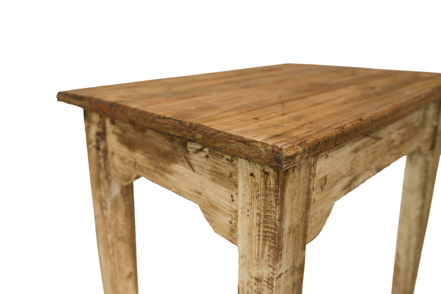 Tobin Farmhouse Display Table: Antiqued White