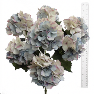 Hydrangea Silk Flowers Plant, Lavender Blue, Indoor Home