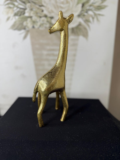 Brass MCM Giraffe Cast Figure Sculpture 9" tall
