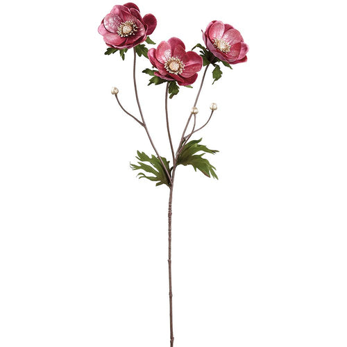 Lux Velvet Anemone Spray Mauve | 29"