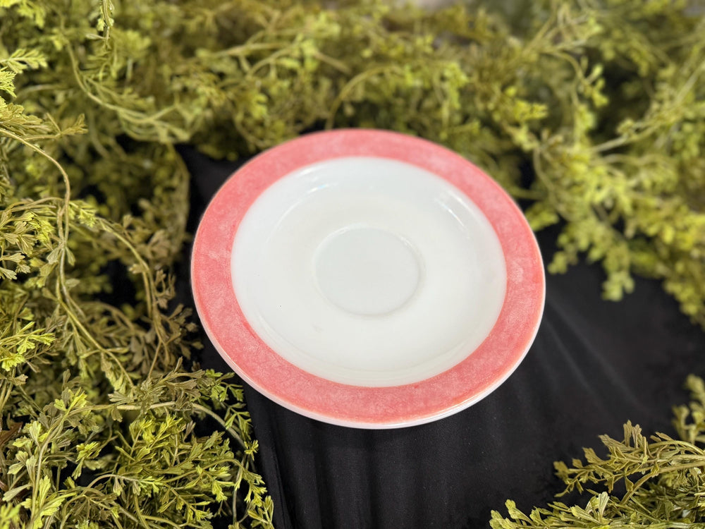 Vintage Pyrex Flamingo Pink saucers 6.25”