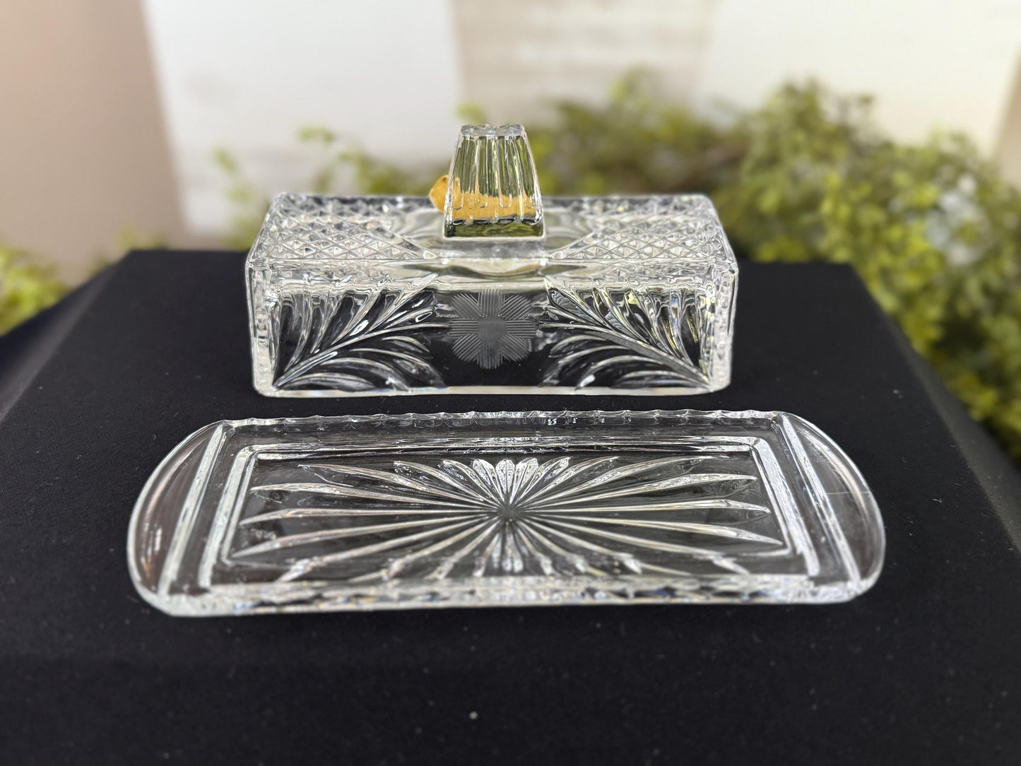 Bleikristall Crystal Butter Dish