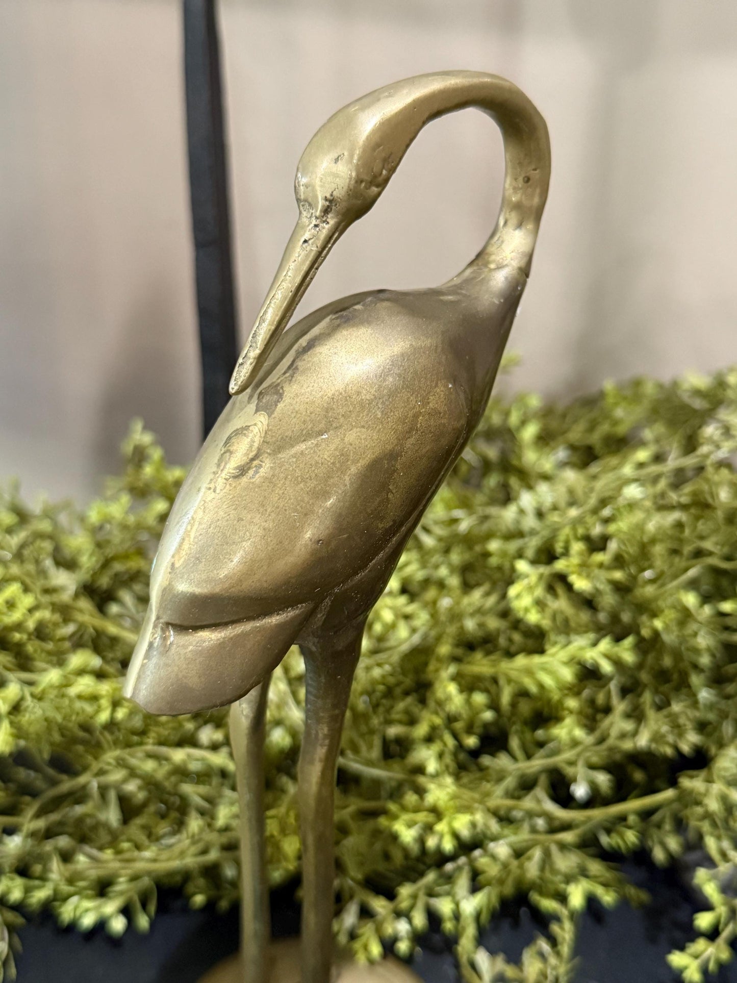Solid brass herring crane 10” tall
