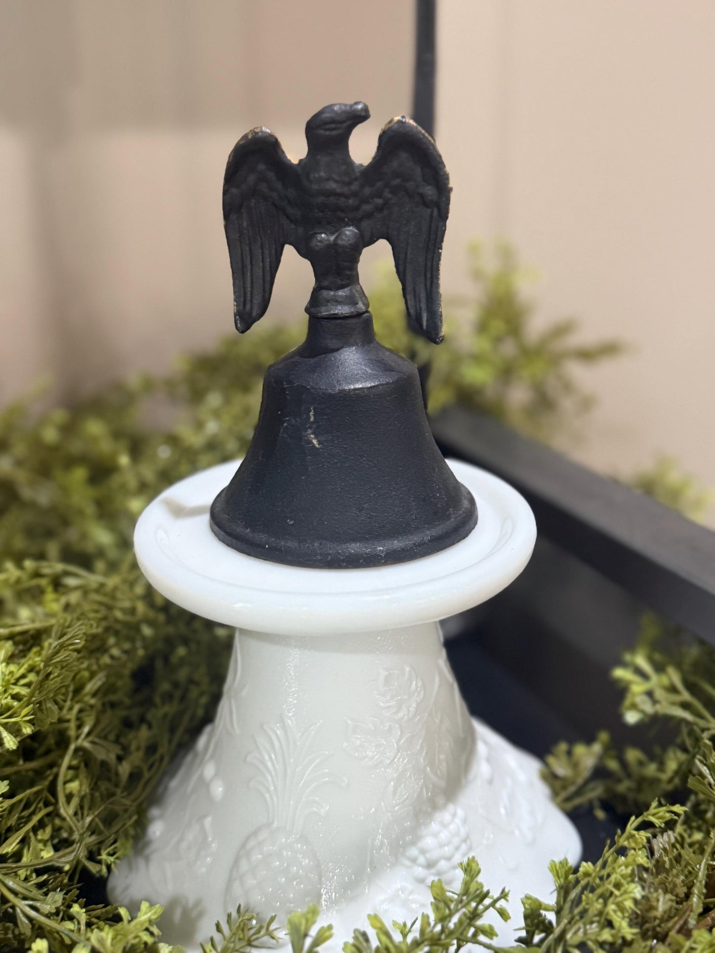 Vintage cast iron eagle bell