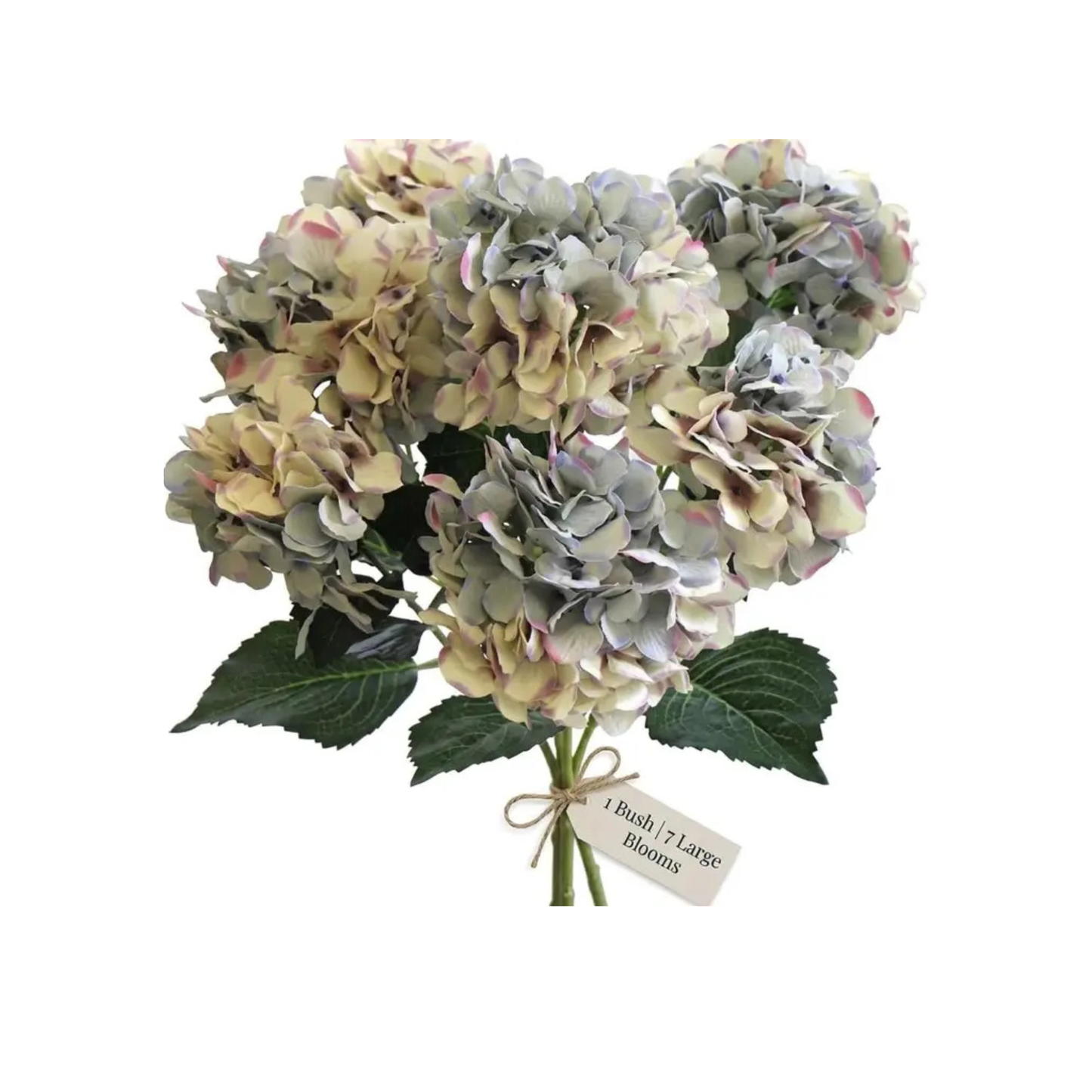 Hydrangea Silk Flowers Plant, Lavender Blue, Indoor Home