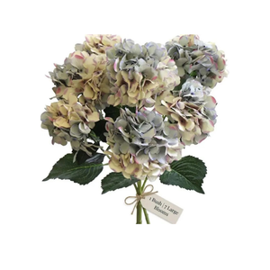 Hydrangea Silk Flowers Plant, Lavender Blue, Indoor Home