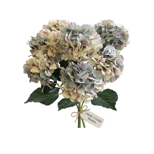 Hydrangea Silk Flowers Plant, Lavender Blue, Indoor Home