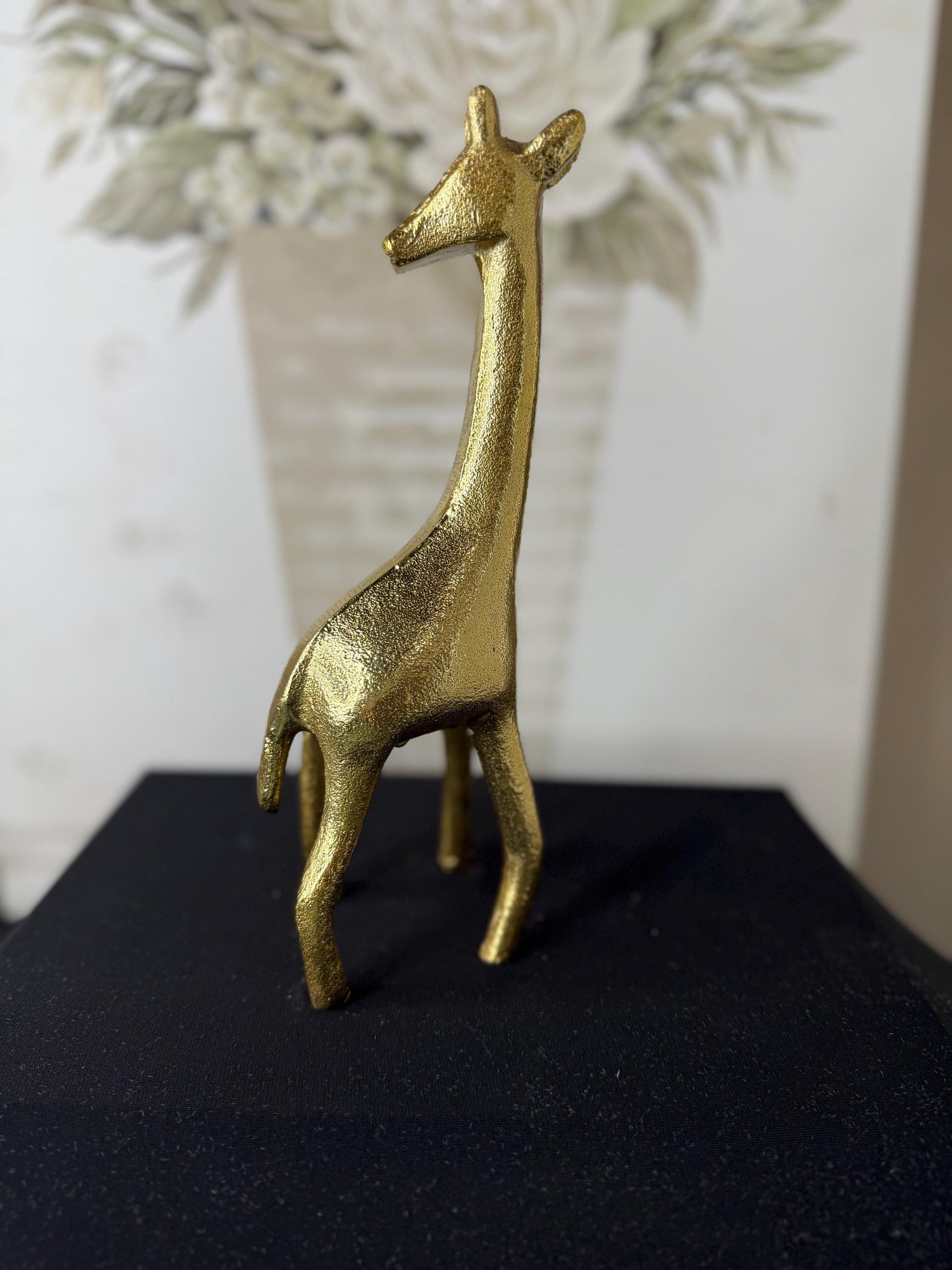 Brass MCM Giraffe Cast Figure Sculpture 9" tall