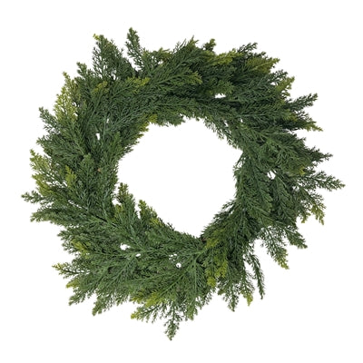 Wispy Fresh Touch Cedar Wreath 20''