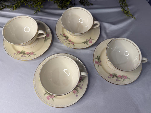 Homer Laughlin eggshell 6 inch saucer and teacup set