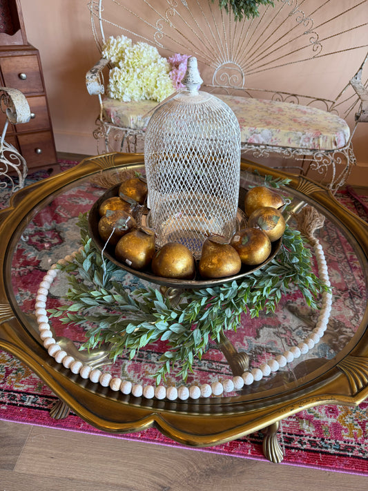 Vintage Department 56: Wrought Iron & Porcelain Pear Ornament