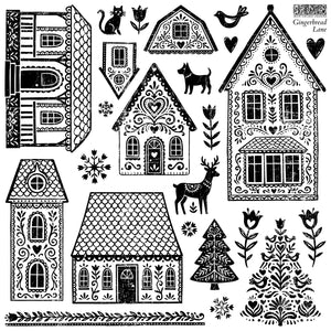 Gingerbread Lane 12x12 IOD Stamp™