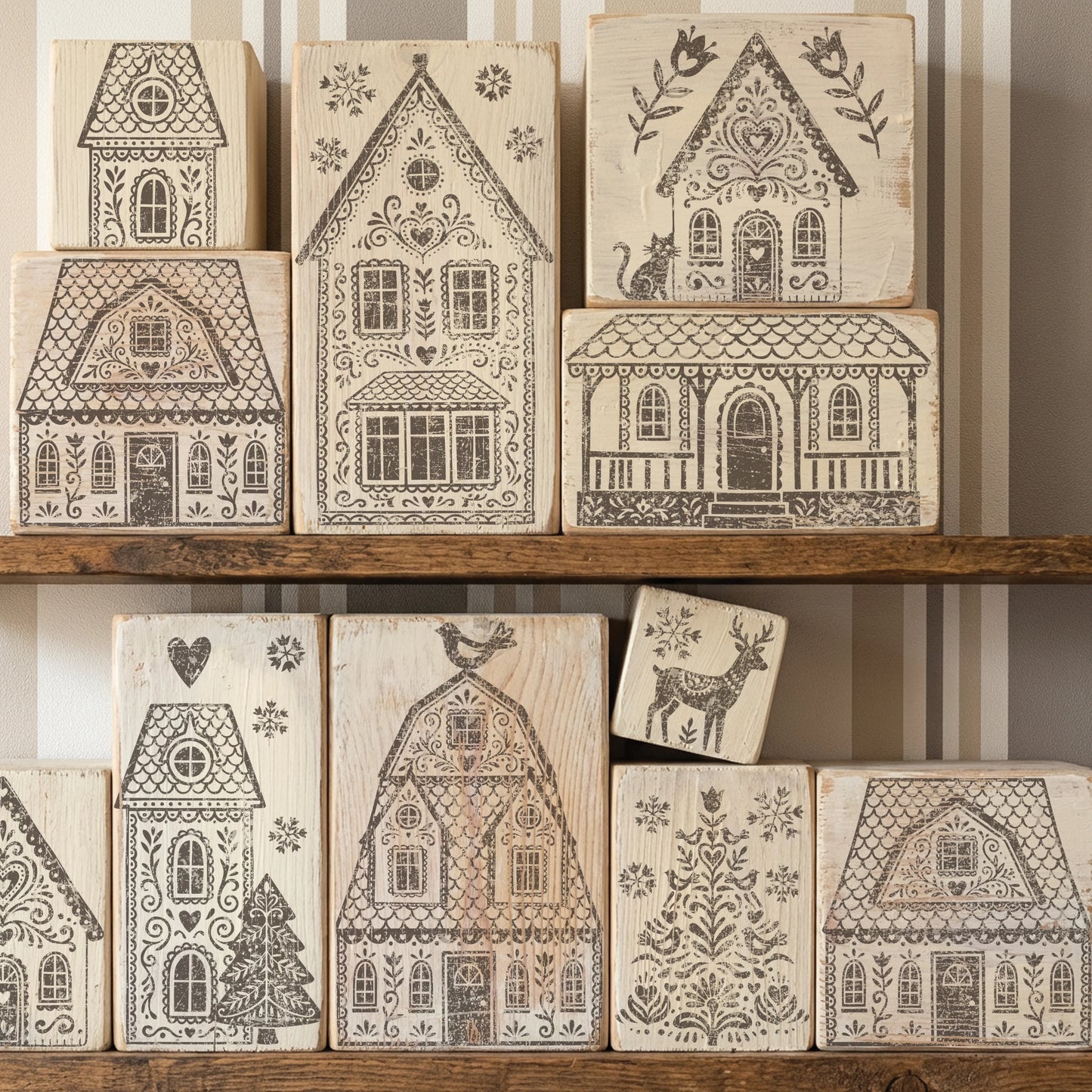 Gingerbread Lane 12x12 IOD Stamp™
