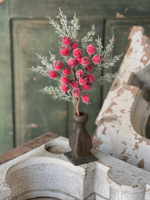 Icy Yule Berry Fir Pick | 18" I