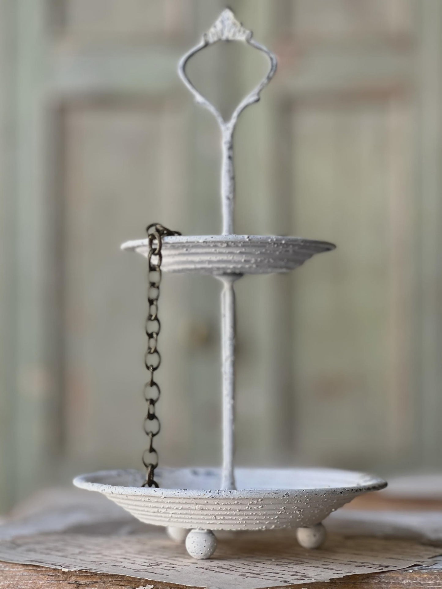 Pale Panache Two Tier Stand | 10.5" | Cream|