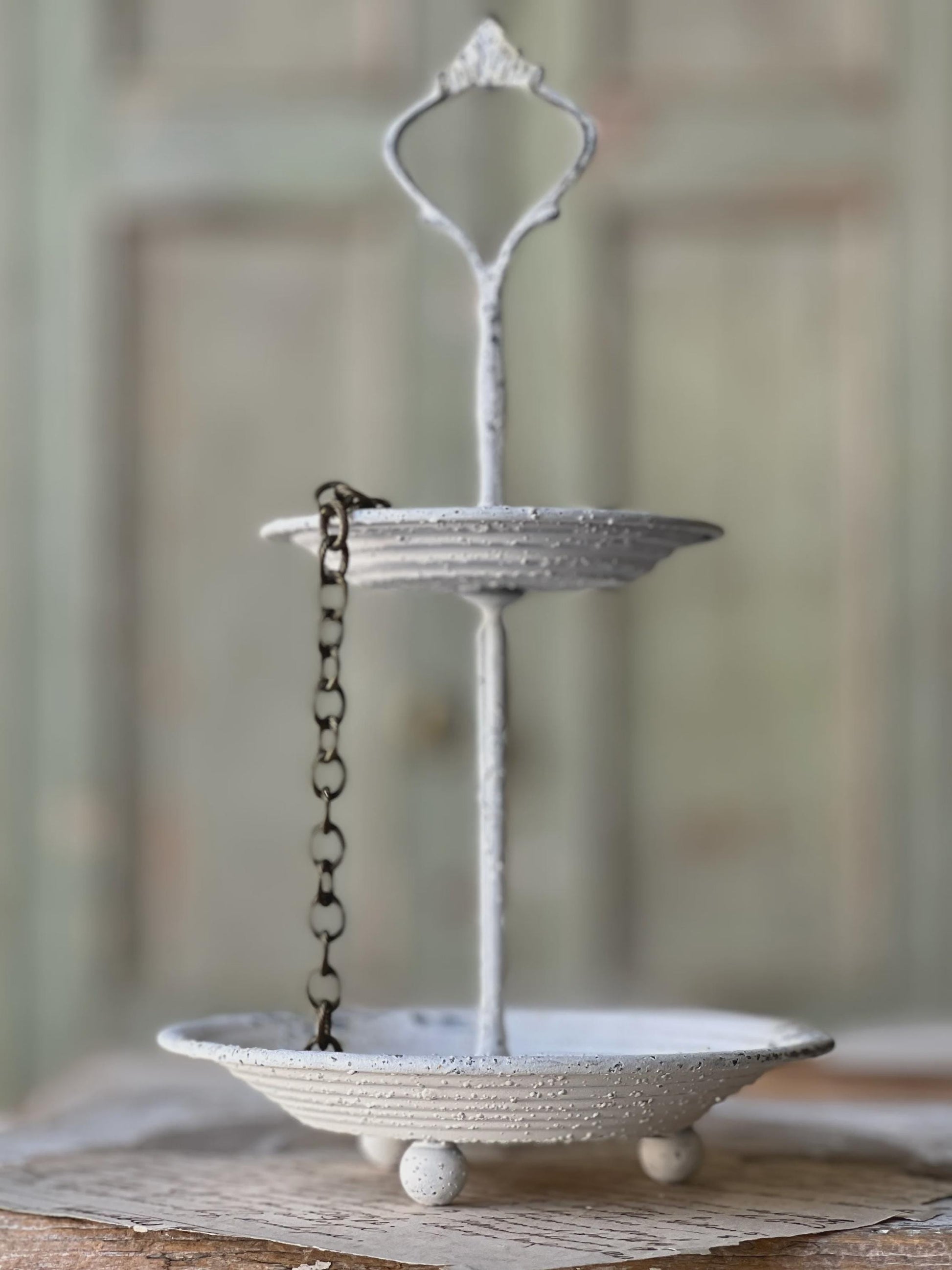 Pale Panache Two Tier Stand | 10.5" | Cream|
