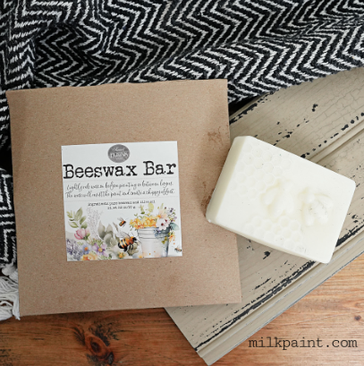 beeswax bar – wax resist for distressing milk paint