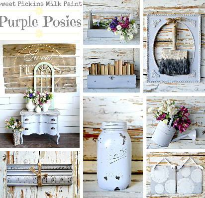 Sweet Pickins Milk Paint - Purple Posies