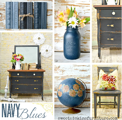 Sweet Pickins Milk Paint -  Navy Blues