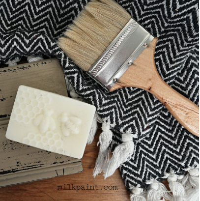 beeswax bar – wax resist for distressing milk paint