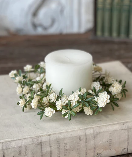 Alabaster Buds Candle Ring | 10"