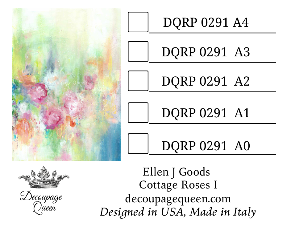 Decoupage Queen: Ellen J Goods - Cottage Roses I