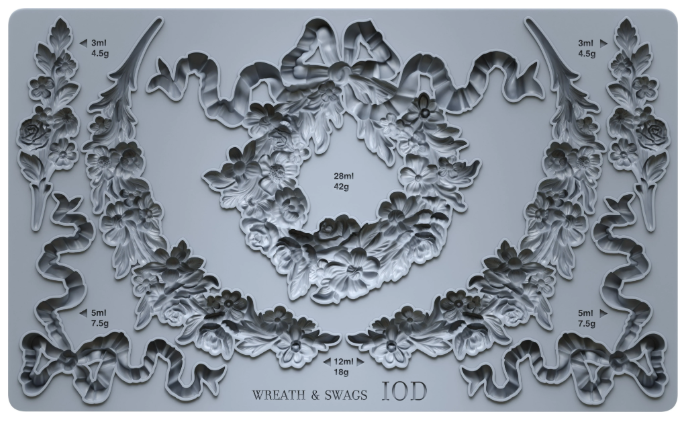 Wreath & Swags 6x10 IOD Mould