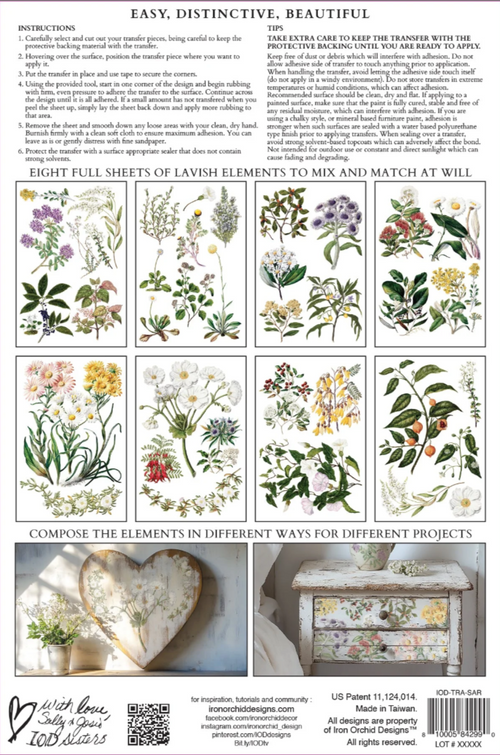 Sarah Featon’s Botanicals IOD Transfer 8x12 Pad™