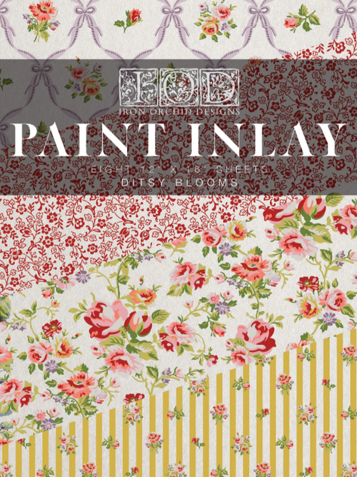 Ditsy Blooms IOD Paint Inlay 12x16 Pad™